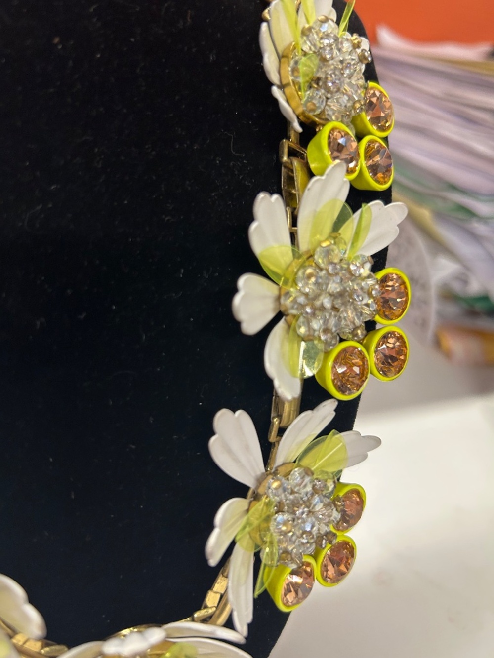 J. Crew Brûlée Daisy statement necklace - Picture 3 of 5